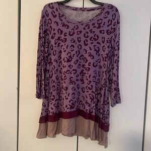 Logo Cheetah print tunic